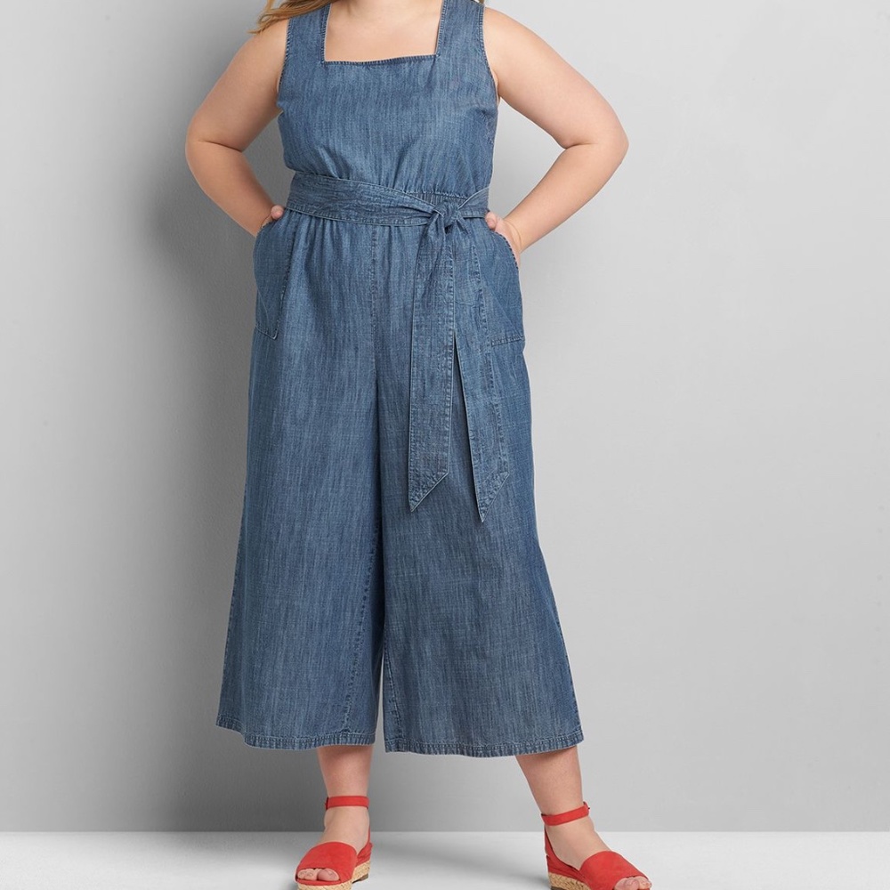 LANE BRYANT CHAMBRAY JUMPSUIT BRAND NEW WITH TAGS